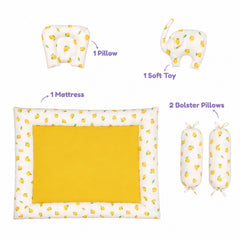 Hospital Kit for Newborn baby | Organic Cotton Gift Set | Lemon | 13 Items