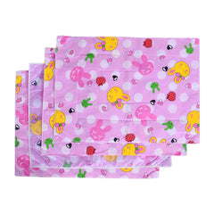 Baby Diaper changing Mat/ Sleeping Mat-4 Sheets| 0- 6 Months | Mixed - Pink