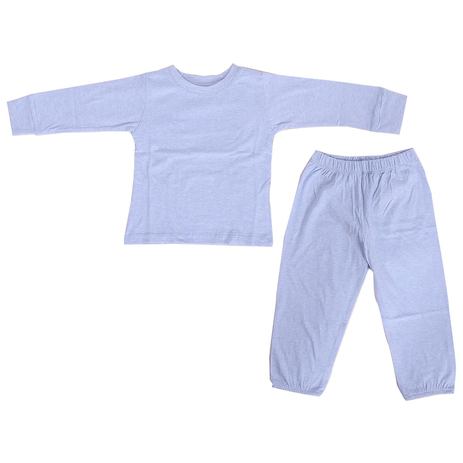 Baby Full sleeve, Full sleeve Tshirt, 1 Pajama Pants - Blue, Set - 1