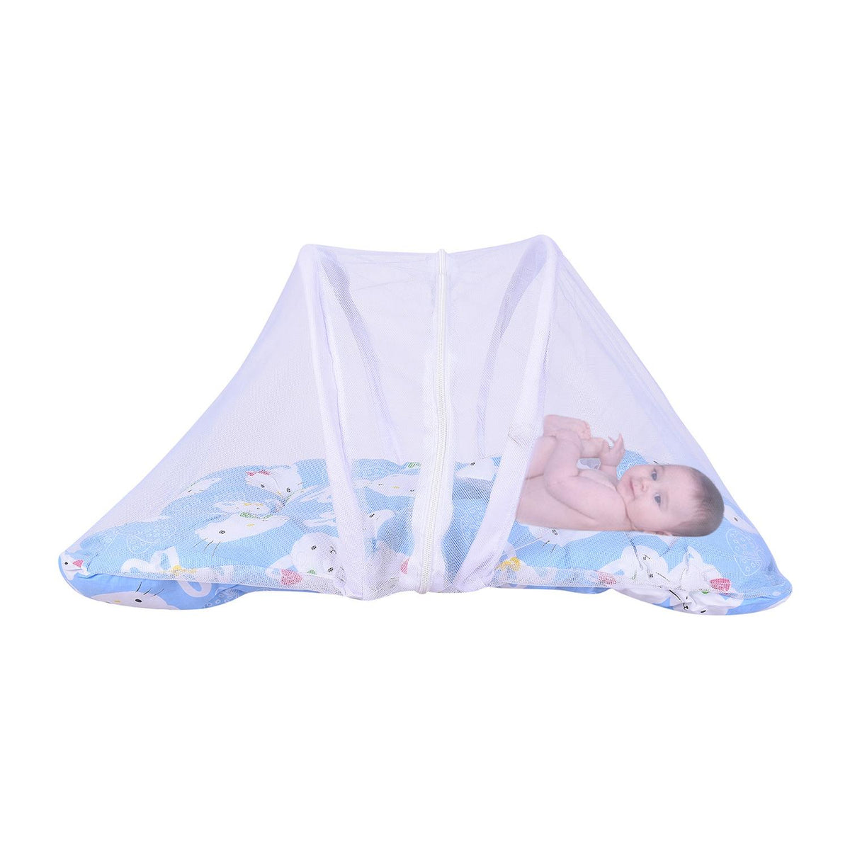 Baby Cotton Mosquito Foldable Net Bedding - Light Blue
