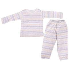 Baby Full sleeve, Full sleeve Tshirt, 1 Pajama Pants Yellow stripe - Set of 1