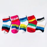 FOOTPRINTS Organic cotton Baby Socks - Pack of 5 Pairs - Rainbow Stripes