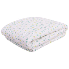 Baby AC Quilt blanket- 0-3 Year-100x120  and Organic Cotton Muslin Sleeping cum carrying Nest Bag- 0-11 Months - Green Heart