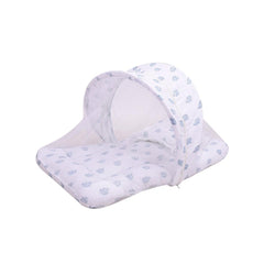 Baby Organic Cotton Muslin Foldable Mosquito Net Bedding and Sleeping cum carrying Nest Bag- Elephant