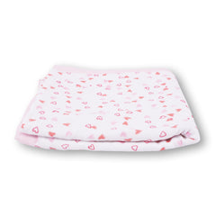 Baby Muslin Dohar- 100X100 CM-(0-3 Years)-Red Heart