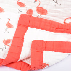 Baby Muslin 6 Layer Wash Towel- 100X100 CM - (0-3 Years) Pack Of 1 Flemingo Design