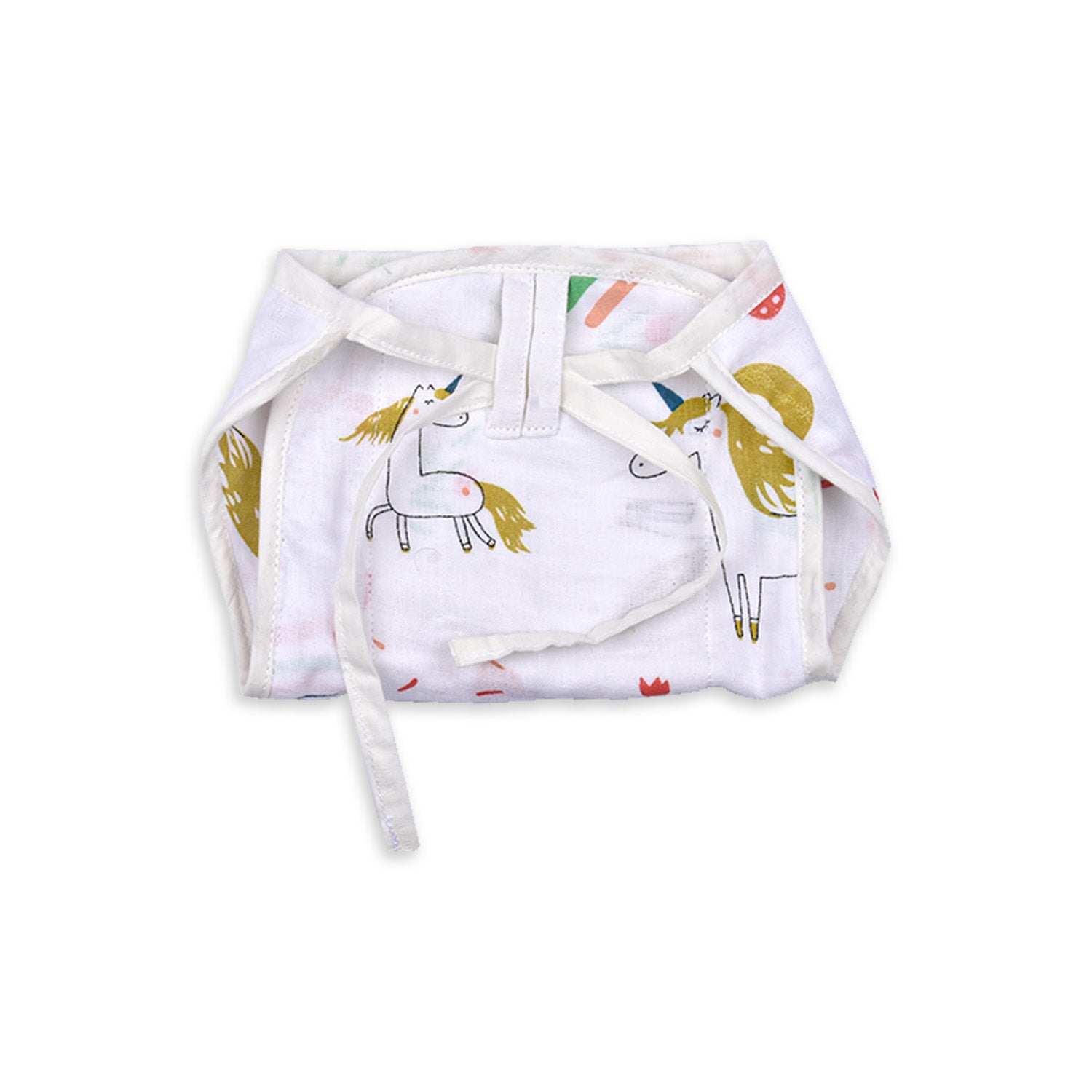 Baby Organic Cotton Printed Muslin Nappies Pack of - 3 Mix