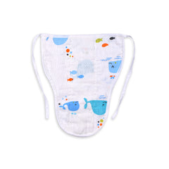 Baby Organic Cotton Printed Muslin Nappies Pack of - 3 Mix