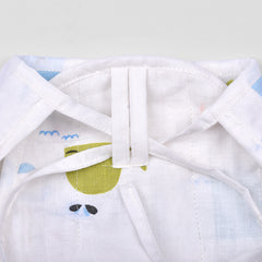 Baby Organic Cotton Printed Muslin Nappies Pack of - 3 Mix