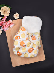 Moms Home Baby Reusable Cotton Pocket Diapers With 3 Inserts,  Adjustable 0-12 Months - Pack of 3