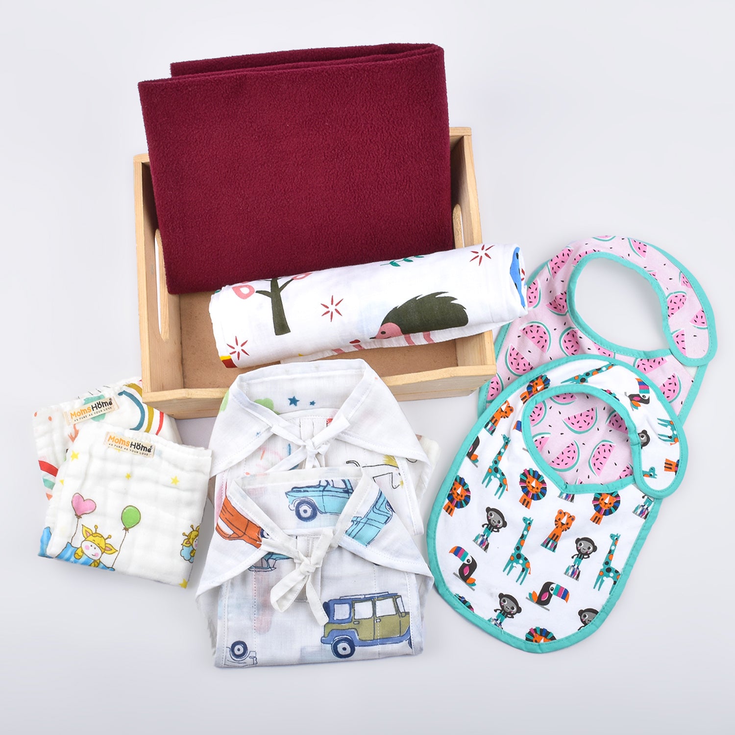 Baby Unisex  Cotton Nappy Time Combo - Multicolor -8 Items