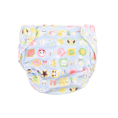 Baby Reusable Cotton Pocket Diapers- Pack of 5 and 5 Inserts - Size Adjustable -0-24 Months- Mix Designs
