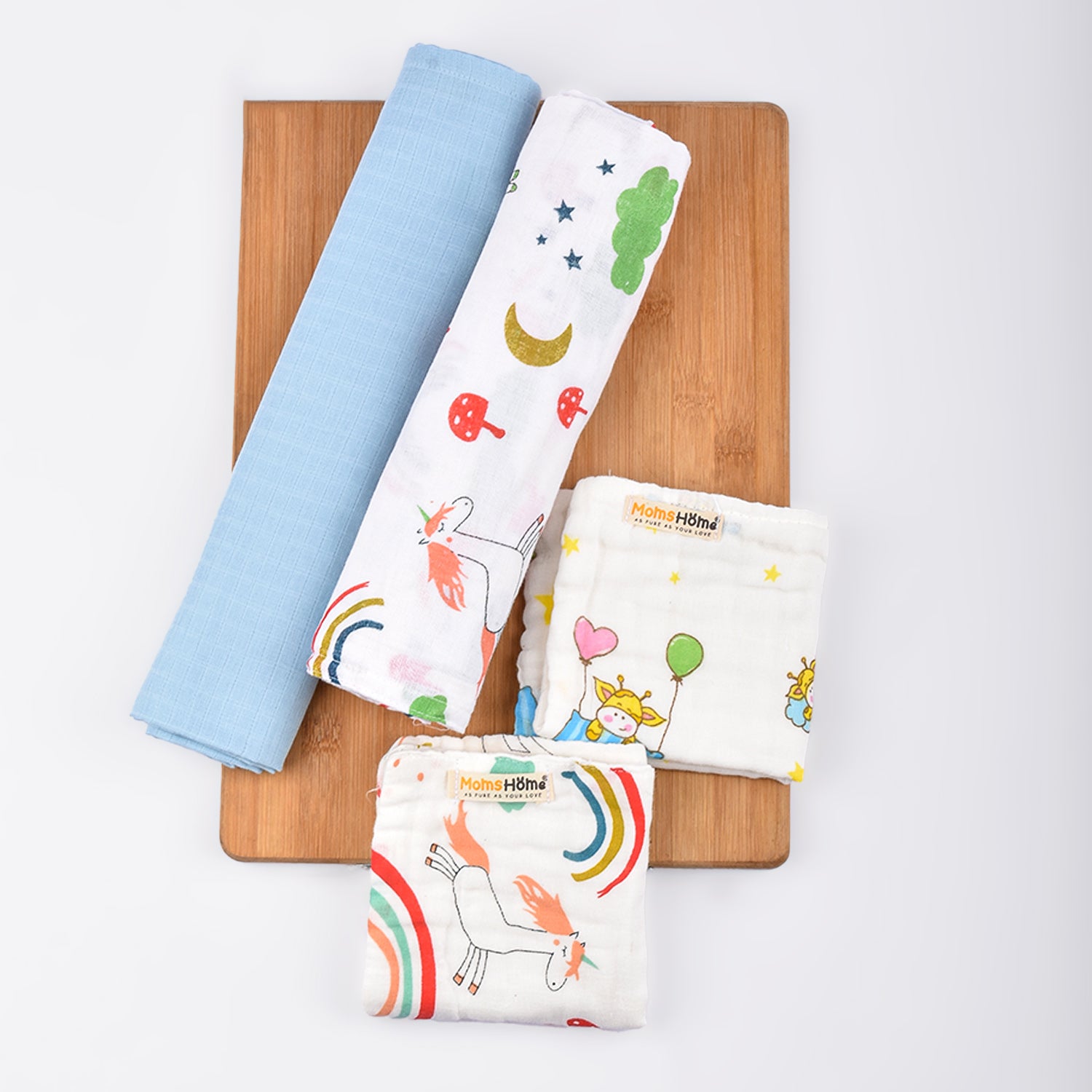 Baby Unisex  Cotton Nappy Time Combo - Multicolor