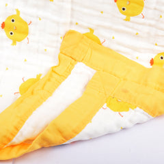 Baby Muslin 6 Layer Wash Towel- 100X100 CM - (0-3 Years) Pack Of 1 Bird Design