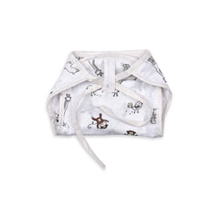 Baby Organic Cotton Printed Muslin Nappies Pack of - 3 Mix