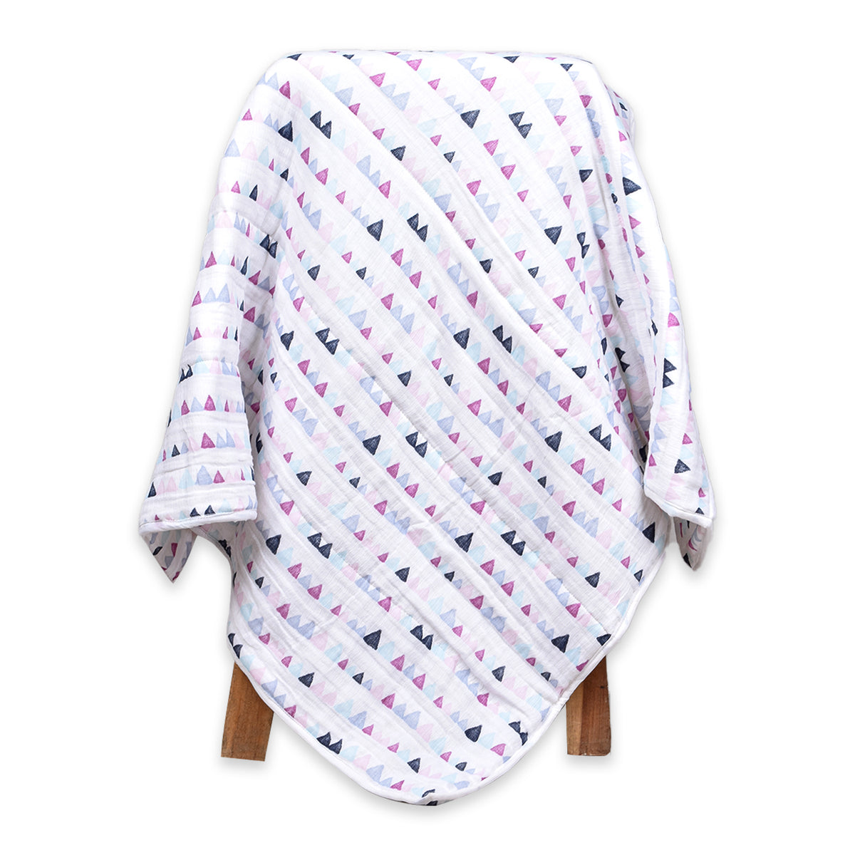 Baby Ac Quilt Blanket cum Bedspread- 0-3 Years - 100*120 cm - Triangle Print