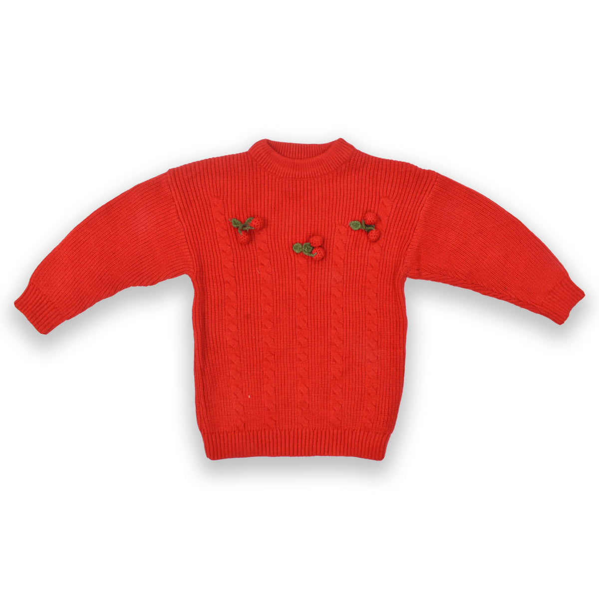 Organic Cotton Unisex Baby Winter Sweaters Strawberry Red Pack of 1