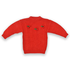Organic Cotton Unisex Baby Winter Sweaters Strawberry Red Pack of 1