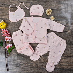 Baby Unisex Cotton Winter Gift Set 0-3 Months - Pink Mix Design