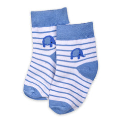 FOOTPRINTS Baby's Organic Colourful Stripes Cotton Socks (6-12 Months) -Pack of 3 Pairs - Baby Eleplant