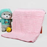 Baby Super Soft Absorbent Muslin 6 Layer wash Towel-100X100 CM-(0-3 Years)- Pink