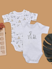 Organic Cotton Baby Onesie Jungle Safari | Pack of 2