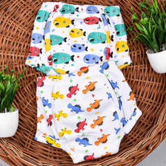 Baby Waterproof Pull up Potty Training Unisex Padded Underwear, Fish & Daino - Pack of 2