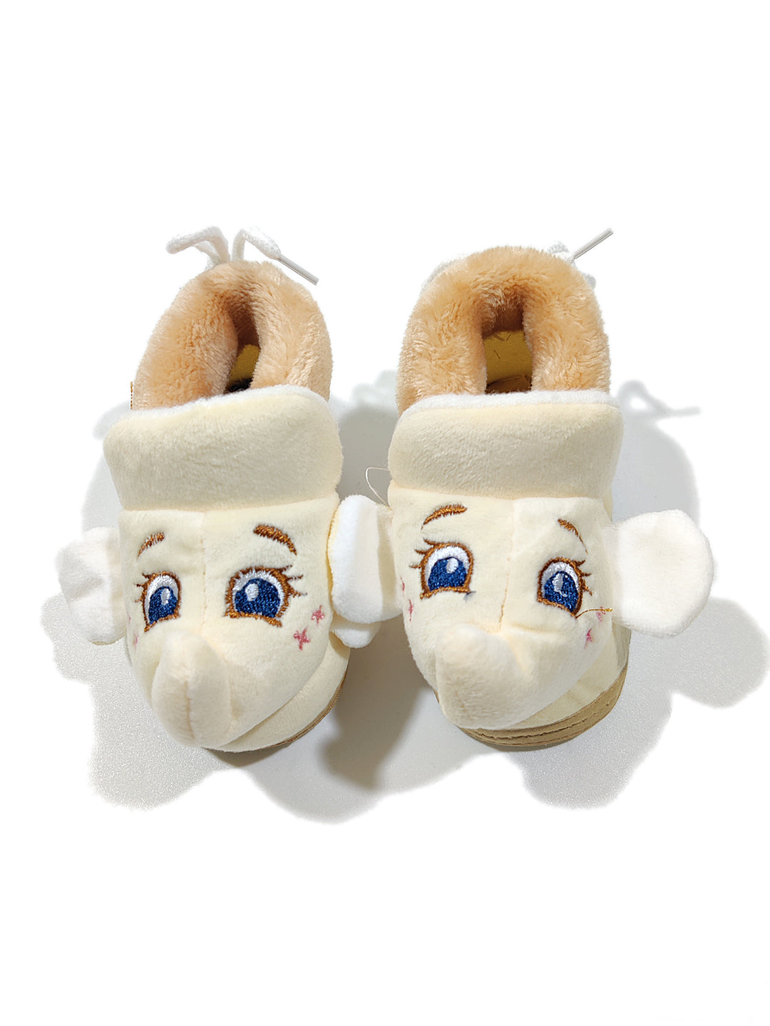 Footprints Soft First Walking Shoes For Unisex Baby Bootie with Rubber, Beige Elephant 6-9 Months
