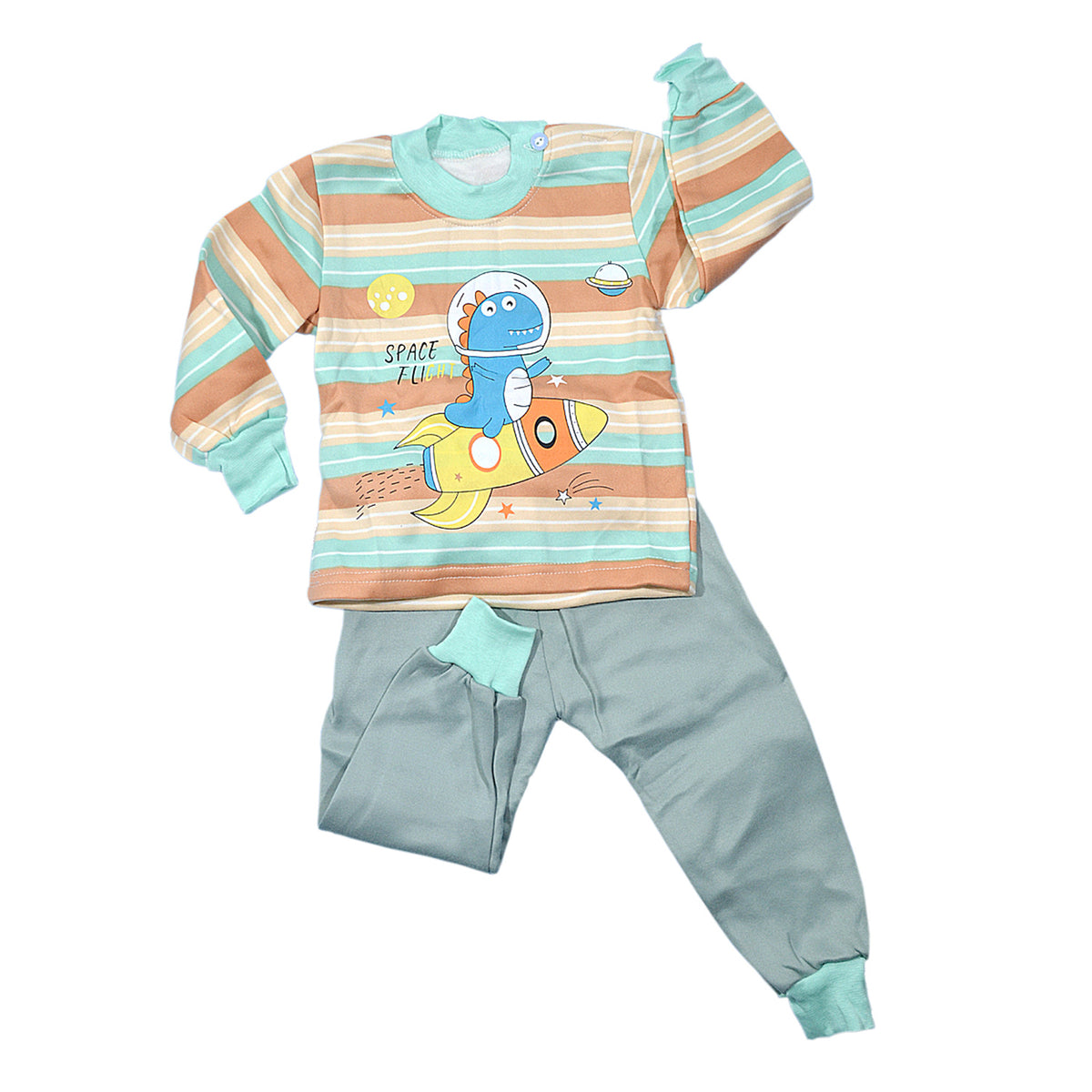 Moms Home Organic Cotton Baby Full Length Winter Joger Tshirt Set