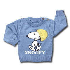 Moms Home Organic Cotton Unisex Baby Winter Sweaters Blue Snoopy