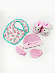 Moms Home Newborn Baby CMB, Bib, Shoes Set Combo, Gift Set
