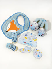 Moms Home Newborn Baby CMB, Bib, Shoes and Antiskid Socks Set Combo, Gift Set -