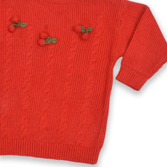 Organic Cotton Unisex Baby Winter Sweaters Strawberry Red Pack of 1