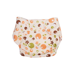 Baby Reusable Cotton Pocket Diapers- Pack of 5 and 5 Inserts - Size Adjustable -0-24 Months- Mix Designs