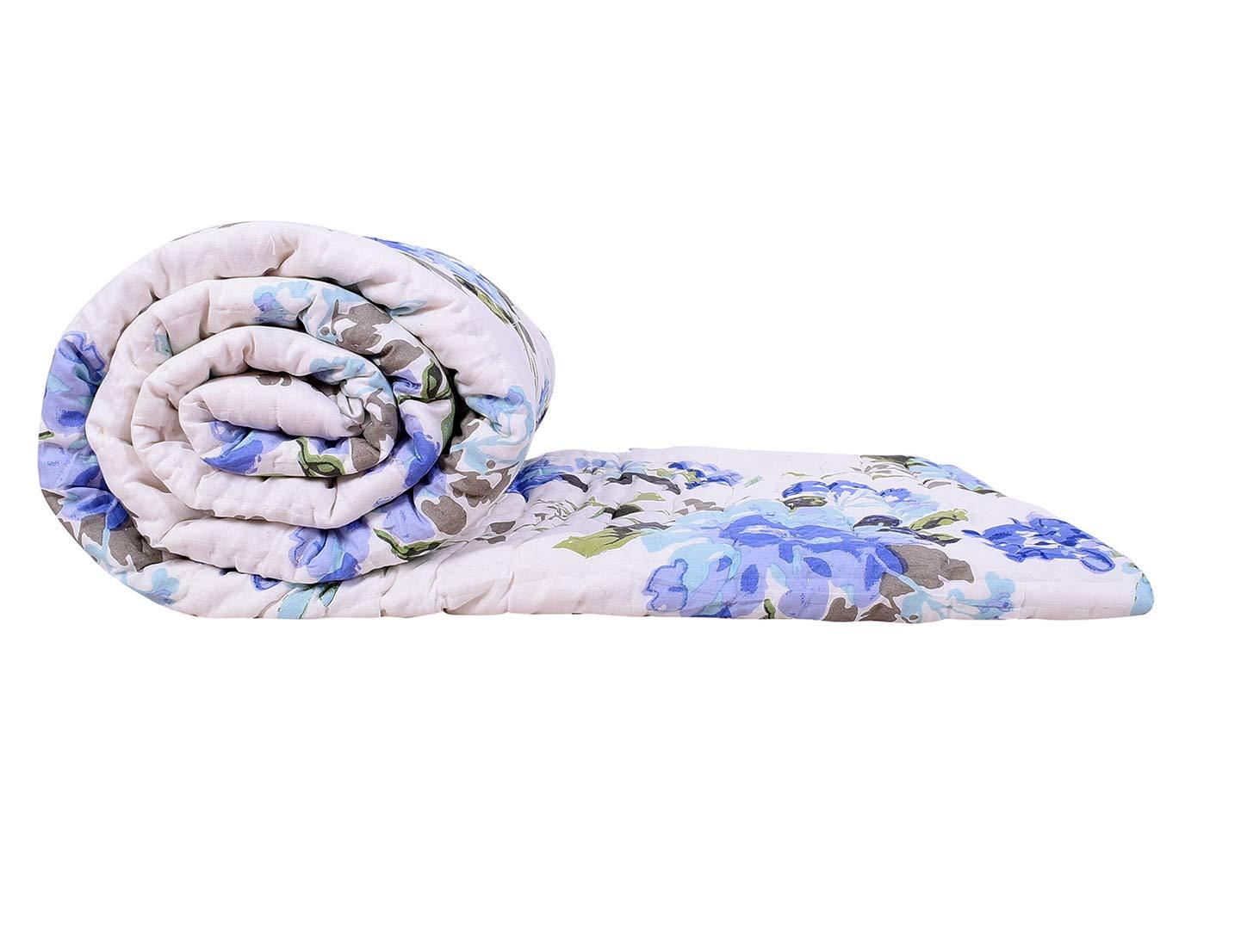 Mom's Home Organic Cotton Double Bed- Soft and Light Weight Comfortor/Quilt - Zahur Modern Art - 90"*108''
