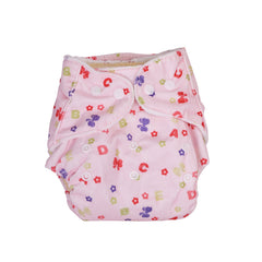 Baby Reusable Cotton Pocket Diapers- Pack of 5 and 5 Inserts - Size Adjustable -0-24 Months- Mix Designs