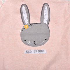 Newborn Baby's Warm Cotton Gift Set-1 Pajama and 1 Shirt- Peach