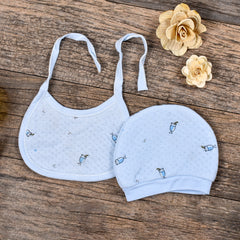 Baby Unisex Cotton Winter Gift Set 0-3 Months - Blue Mix Design