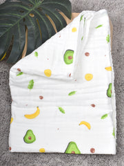 Moms Home Baby Super Soft Absorbent Muslin 6 Layer Towel | 60X120 CM | Avocado