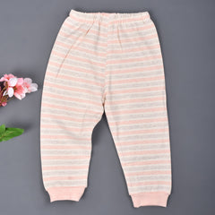 Newborn Baby's Warm Cotton Gift Set-1 Pajama and 1 Shirt- Peach