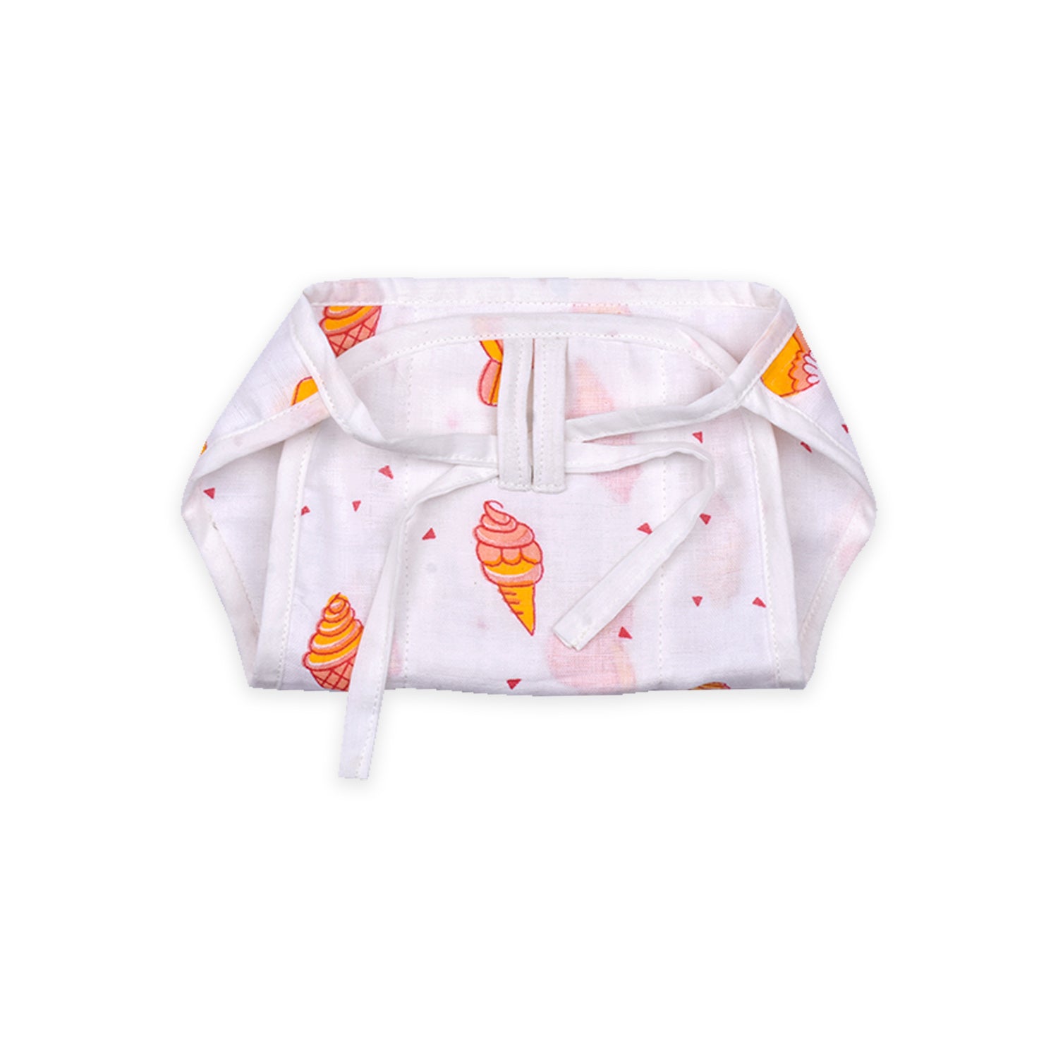 Baby Unisex Nappy Combo 1 Drysheet, 1 Printed Diaper, 1 Padded Underwear, 2 Muslin Nappy, - Multicolor- 0-12 Months
