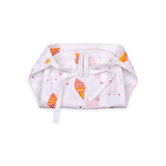 Baby Organic Cotton Printed Muslin Nappies Pack of - 3 Mix