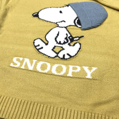 Moms Home Organic Cotton Unisex Baby Winter Sweaters Yellow Snoopy