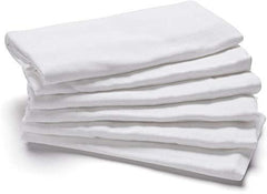 Baby Organic Muslin Square Cloth/Wash Towel/Burp Cloth 70x70 cm, Pack of 6 -White