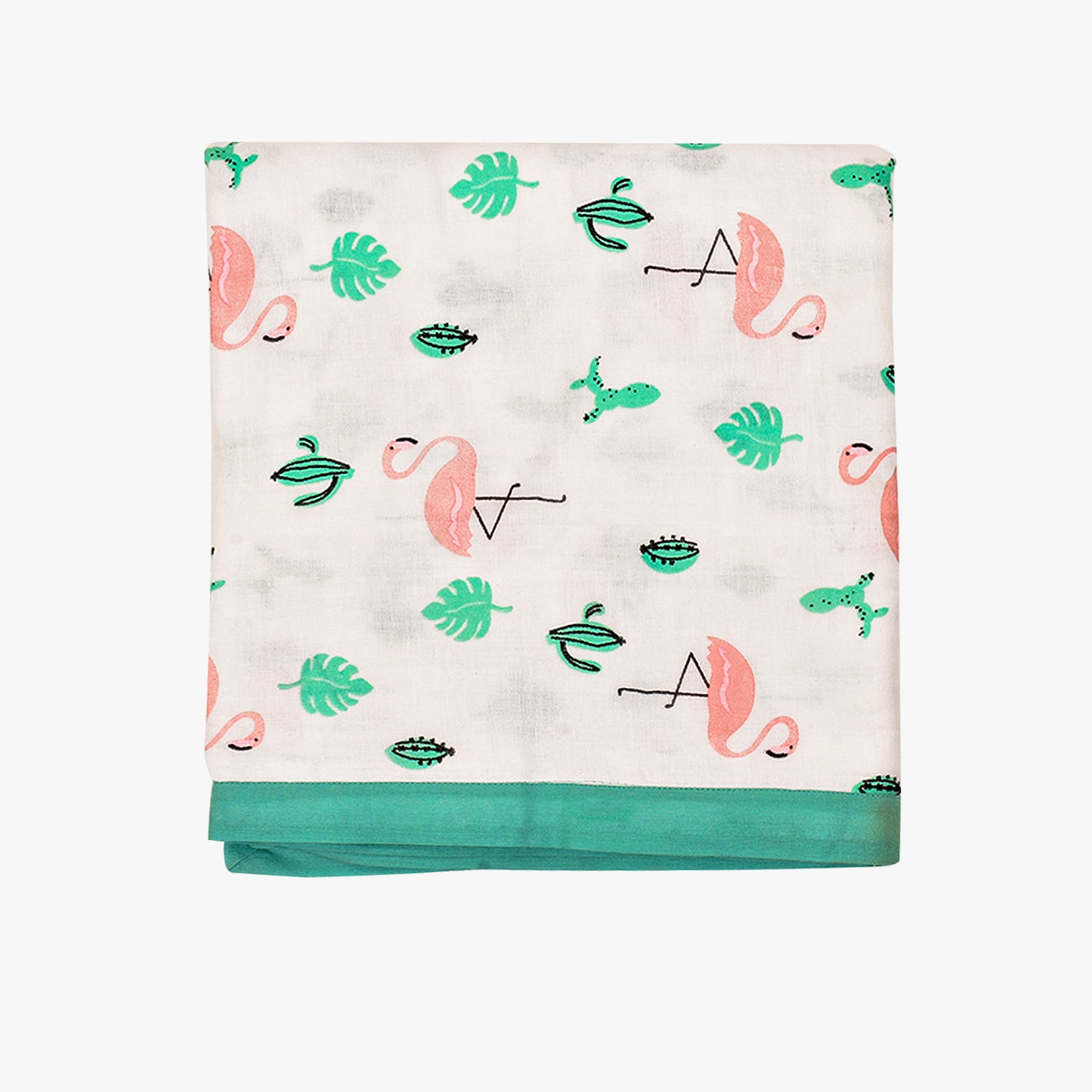 Baby Muslin Dohar- 100X100 CM-(0-3 Years)-Flamingo