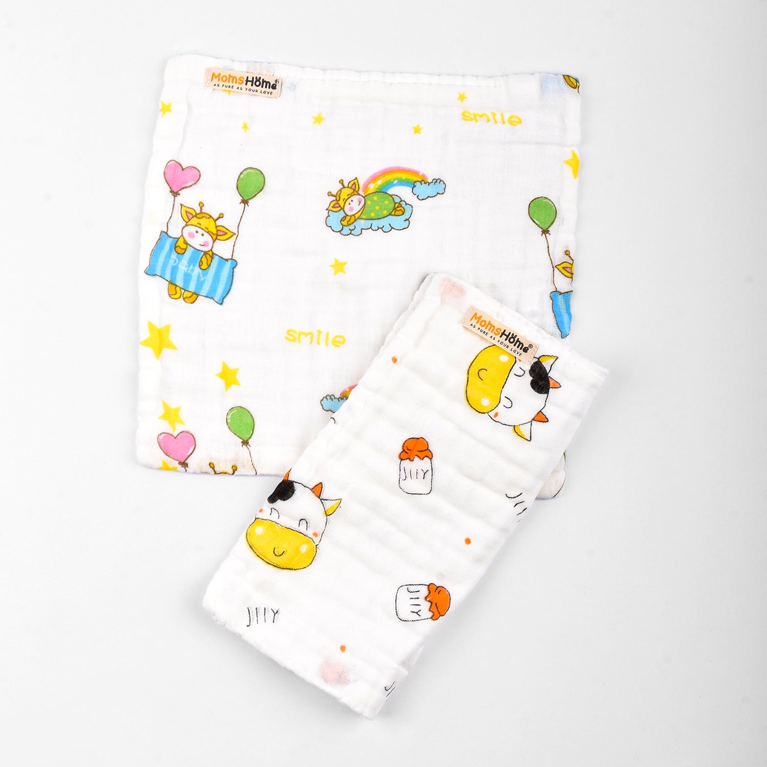 Baby Unisex Muslin Organic cotton 1Langot, 2 Muslin Napkin, 1 Muslin swaddle 1Burp Towel combo