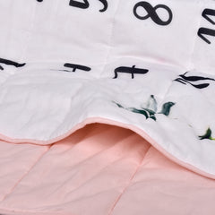 Organic Cotton Newborn Baby Milestone AC Quilt - Floral - 0-3 Years