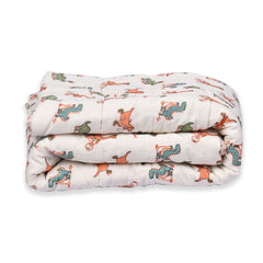 Baby Ac Quilt Blanket cum Bedspread- 0-3 Years - 100*120 cm - Dinosaur