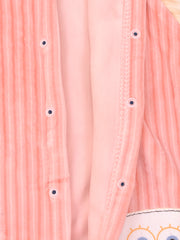 BABY WARM COTTON UNISEX  FULL LENGTH ROMPER - PINK