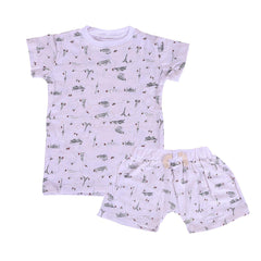 Baby Organic Cotton Unisex T-Shirt and Shorts Set - Wonders of the World